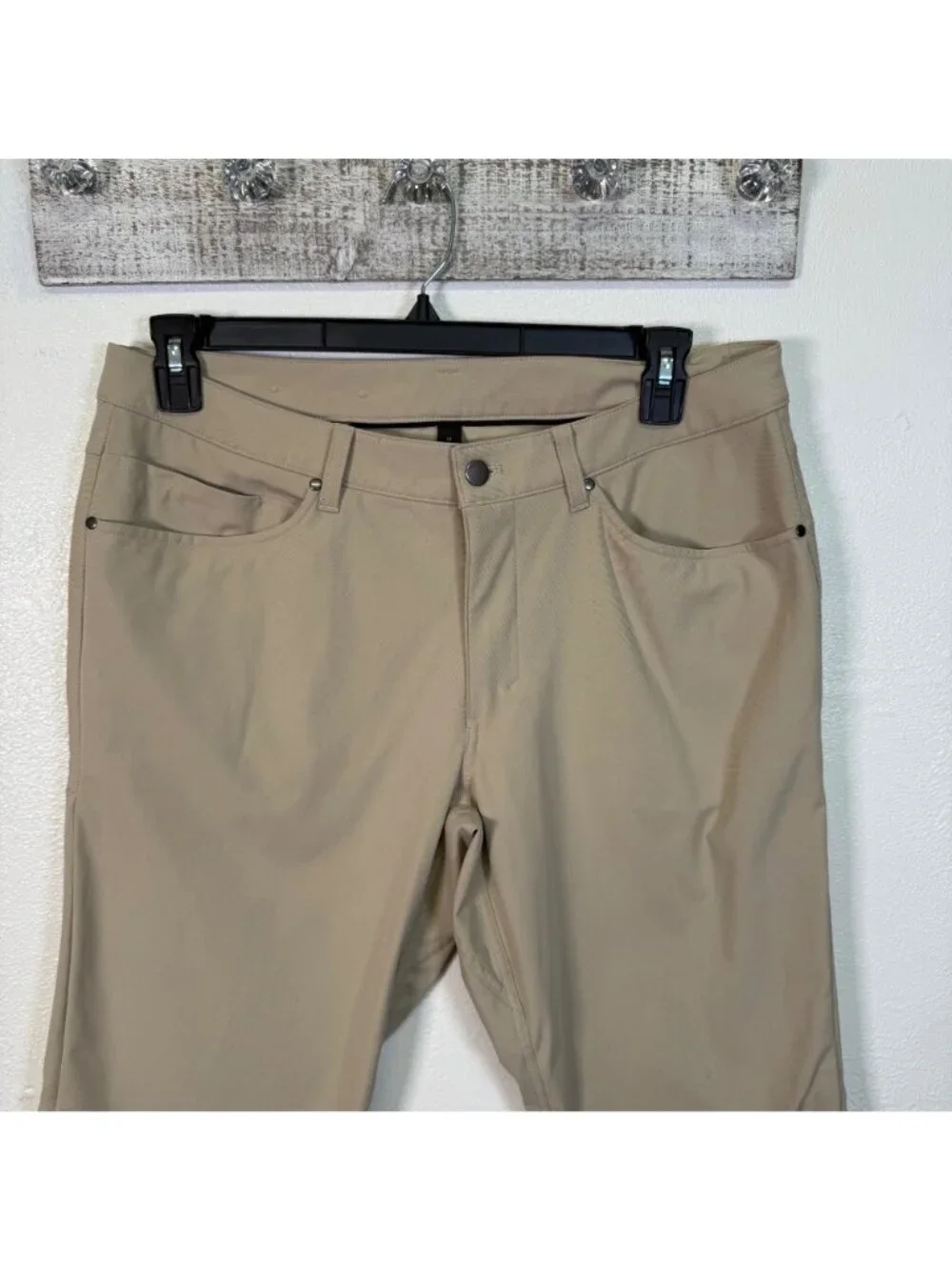 Lululemon  Mens ABC Classic-Fit 5Pkt Pant 34X31 Beige Khaki Warpstreme Preppy